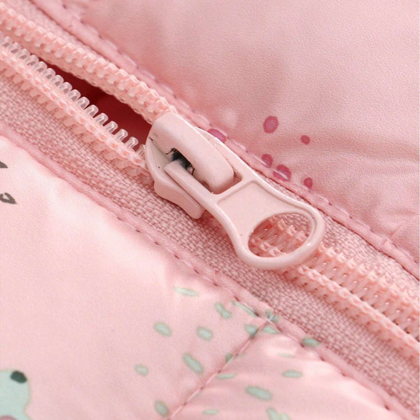 Jaqueta de Inverno Infantil Com Capuz e Zíper