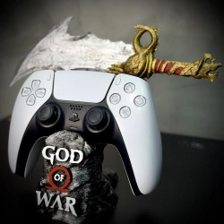 Suporte Premium Para Controle Playstation/xbox God Of War Ragnarok C/ Machado de luxo pintado a mão +CHAVEIRO DE BRINDE Pronta Entrega