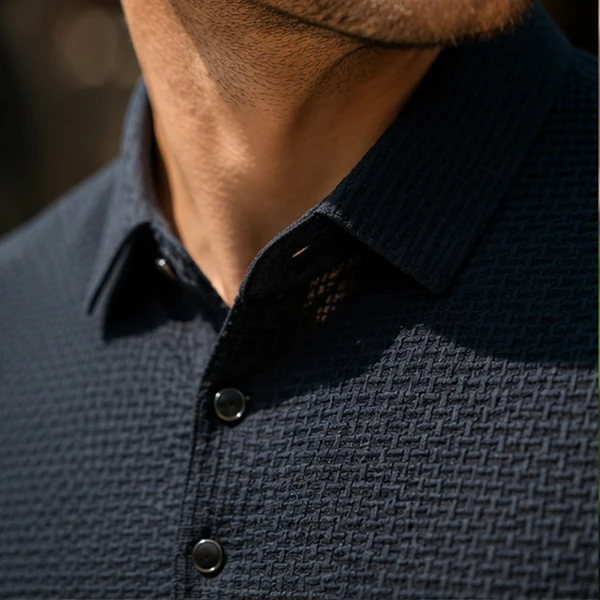 [LEVE 5 PAGUE 3] Camisa Masculina Novex em Seda Gelo e Elastano (Luxo Masculino em Cada Detalhe)