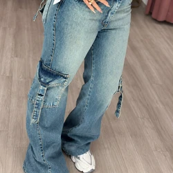 Calça wedleg esverdeada 