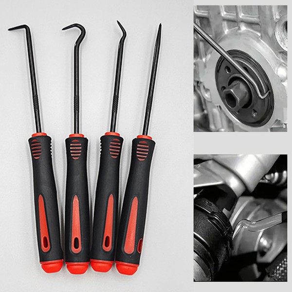Conjunto de picareta e gancho de precisão, 10/4 peças, vedação de óleo de carro/o-ring, mini ganchos de precisão, removedor profissional de extrator
