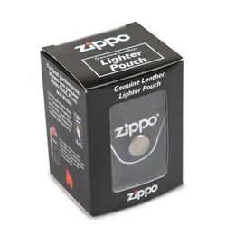 Porta Isqueiro Zippo em Couro - Preto