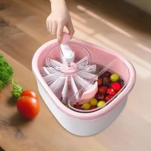 Lavadora Manual de Frutas, Verduras e Legumes com Cesto Giratório