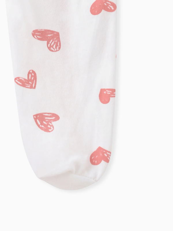 macacão bebê 2 peças coração estampado RN