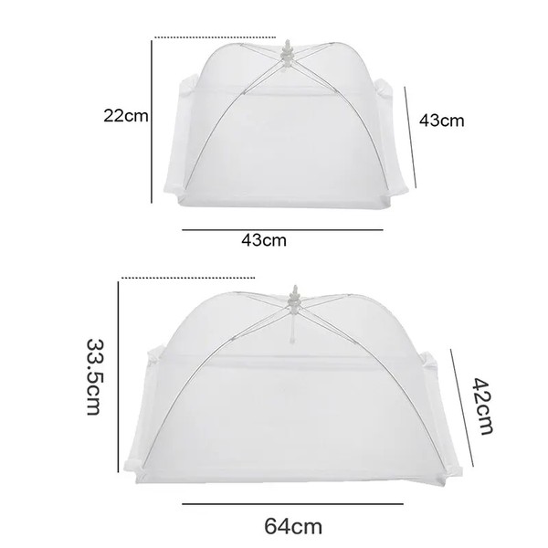 Capa de malha dobrável para alimentos, lavável, moscas, mesas, à prova de insetos, proteção para pratos, acessórios de armazenamento de cozinha para casa