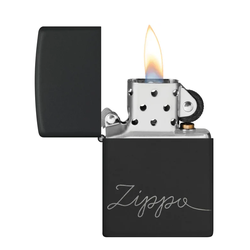 Isqueiro Zippo Cursive Design Black Matte