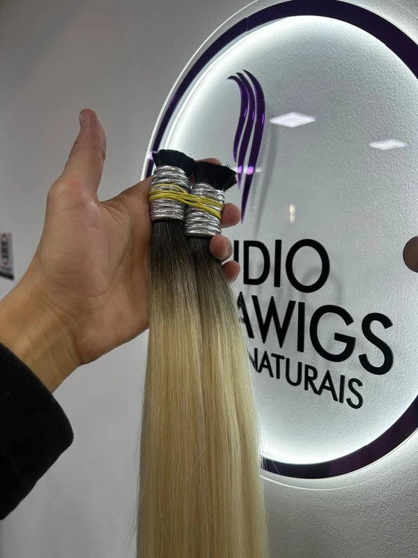 Cabelo Vietnamita Loiro Raiz Escura 65cm - 100gr