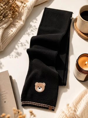 CACHECOL TRICOT PATCH URSO PRETO DAME DOS - 6778