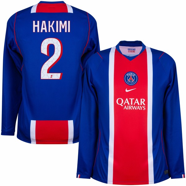 Camisa PSG Home 2026/27 Hakimi 2 - Manga longa