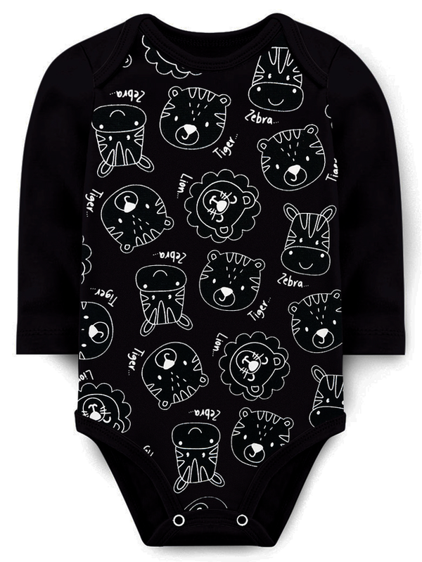 KIT BODY BEBÊ 5 PEÇAS RIBANA ZEBRA
