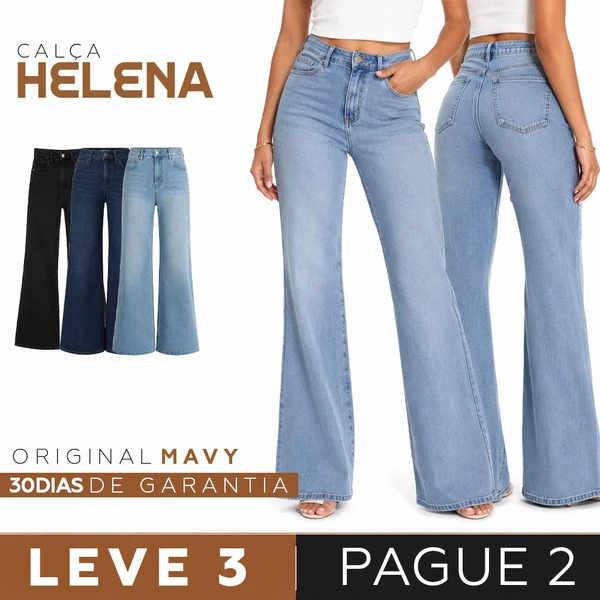 [LEVE 3 PAGUE 2] Calça Feminina Helena Flare em Jeans (Para mulheres que amam se sentir bem!)