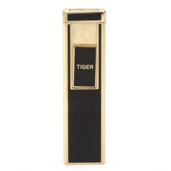 Isqueiro Eletrônico Tiger Slide Slim - Preto/Dourado