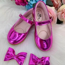 Sapatilha Doce Pé - Laço Pink Metalizado