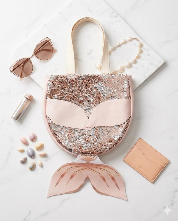 BOLSA PEIXE VIVA FLOR COM ALÇA NAS COSTAS DOURADO 1300 