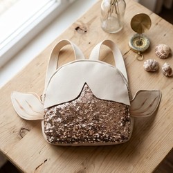 BOLSA PEIXE VIVA FLOR COM ALÇA NAS COSTAS DOURADO 1300 