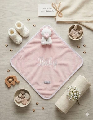 NANINHA ZIP BLANKET CETIM BABY ROSA