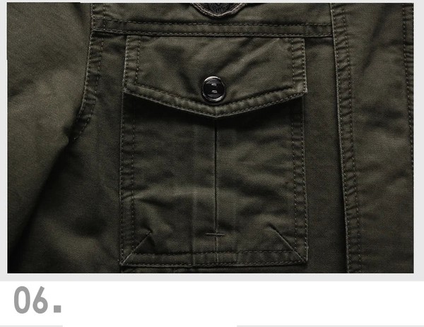 Jaqueta Militar Masculina Plus Size M-6XL - Algodão e Poliéster