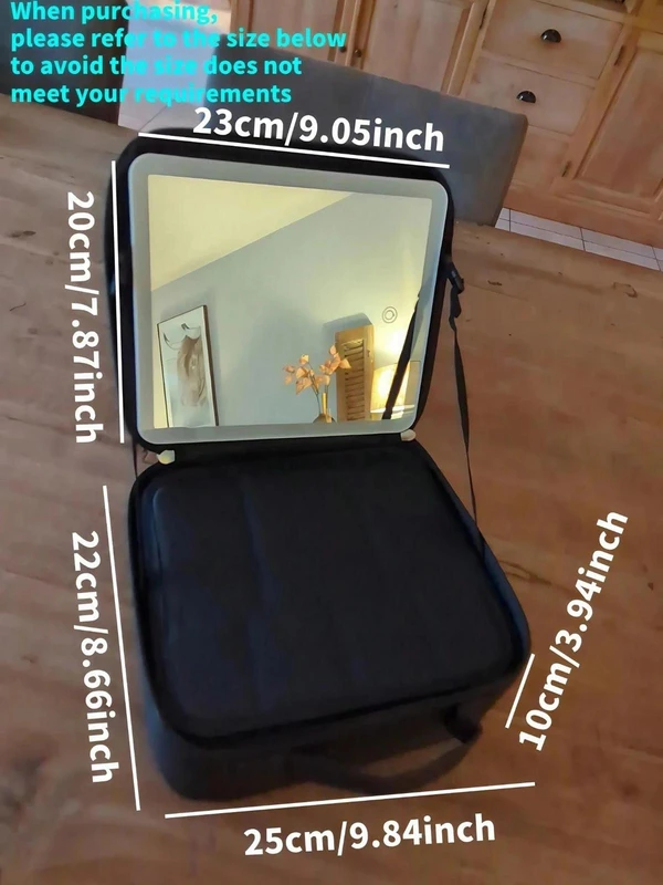 Necessaire Perfeita Para Viagem Com Espelho e Iluminação