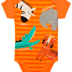 KIT BODY BEBÊ 5 PEÇAS RIBANA SAFARI Menino