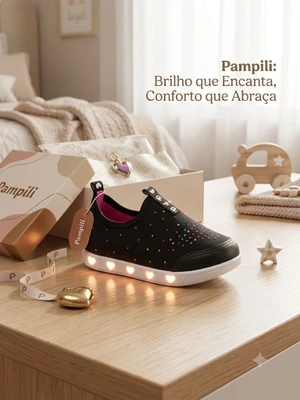 TENIS PAMPILI SNEAKER LUZ PRETO 165171 