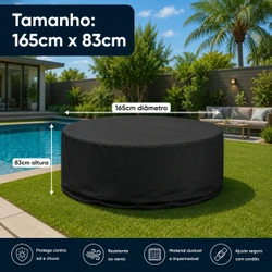 Capa Impermeável para Sofá Redondo (Tipo Daybed) – Proteção Contra, Raios UV, Poeira e Chuva