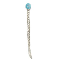 Fantasia Elsa Completa + Coroa + Varinha Mágica + Cabelo + Luva + Colar, Brinco, Anel e Pulseira