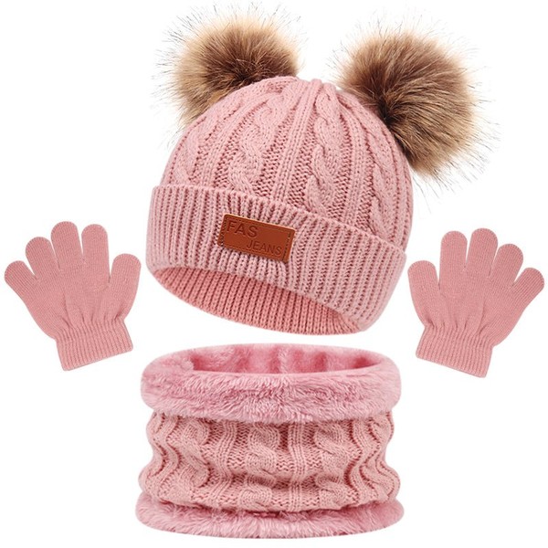 Kit Infantil Touca + Luva + Cachecol Charmoso