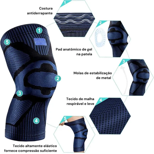 Joelheira OrthoFlex Pro 3D para Alívio de Dor e Suporte Avançado