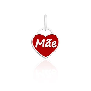 Pingente Resina Coração Vermelho Com Alça Mãe TAM-1 MINI