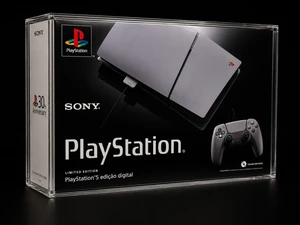 Case Acrílica Premium para PlayStation 5 Slim Edição 30 Anos