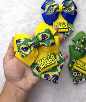 Gravata Aqui é o Brasil- Copa - 3 unid 