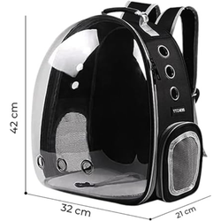 Mochila Pet Para Transporte De Cães E Gatos Visão Panorâmica