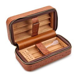 Umidor de Viagem Cohiba para 6 Charutos em Couro - Marrom