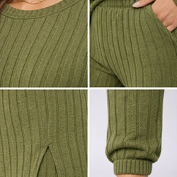 Conjunto Feminino Canelado Cozy Fit