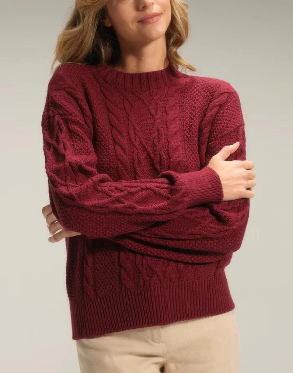 Blusa Trançada Varena De Inverno Velour