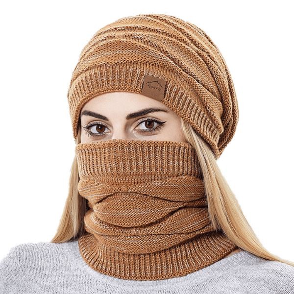 Gorro e Protetor de Pescoço Lã Feminino WinterWonder