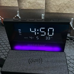 Carregador Indução + Relógio Despertador com mostrador