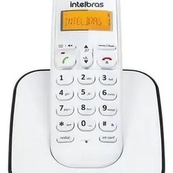Telefone Sem Fio Intelbras TS 3110 – ID de Chamadas, Viva‑Voz e Agenda (Branco/Vermelho)