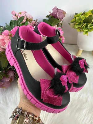 Sapatilha Mocassim Barbie - Preto e Pink