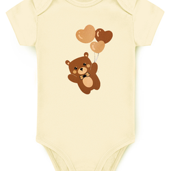 KIT BODY INFANTIL 3 PEÇAS SUEDINE URSO