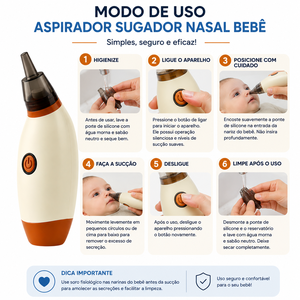 Aspirador Nasal Elétrico para Bebês