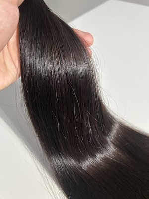 Cabelo Brasileiro Castanho 55 cm Liso (Leves Ondulações) - 100gr