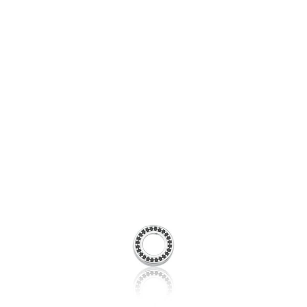 Pingente Galeria Zircônia Vazado Redondo 10MM (24) PRETO