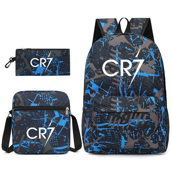 Mochila + Estojo + Lancheira Cristiano Ronaldo