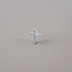 Pingente Galeria Zircônia Cruz 0,80MM (11) BRANCA