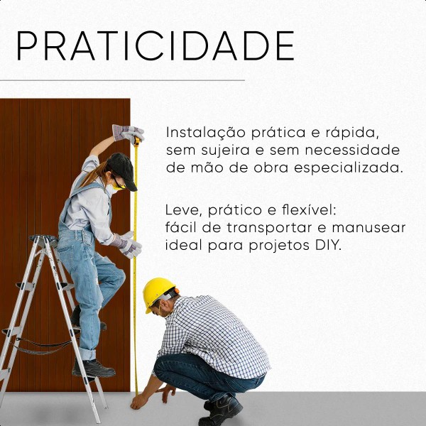 Painel Ripado Adesivo Flexível 40cm x 3 Metros