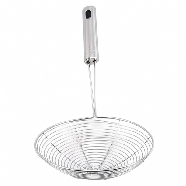 Skimmer oval de aço inoxidável, filtro de malha, pote de óleo, filtro de alimentos, panelas, filtro frito, filtro de cozinha, ferramenta de cozimento