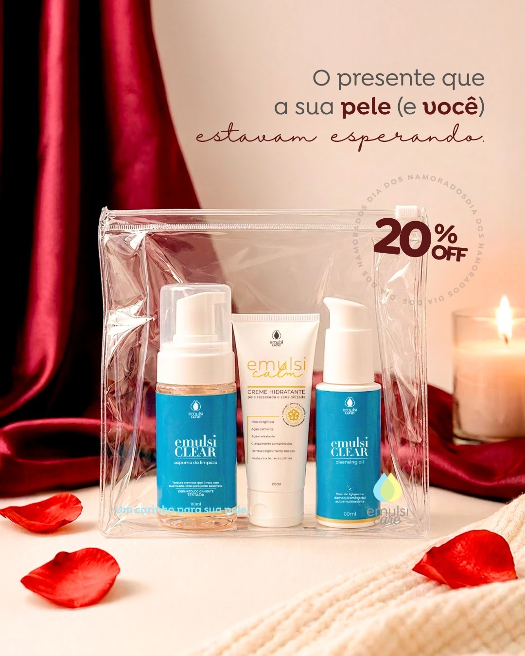 Kit Creme Hidratante + Espuma de limpeza + Cleasing Oil 60ml