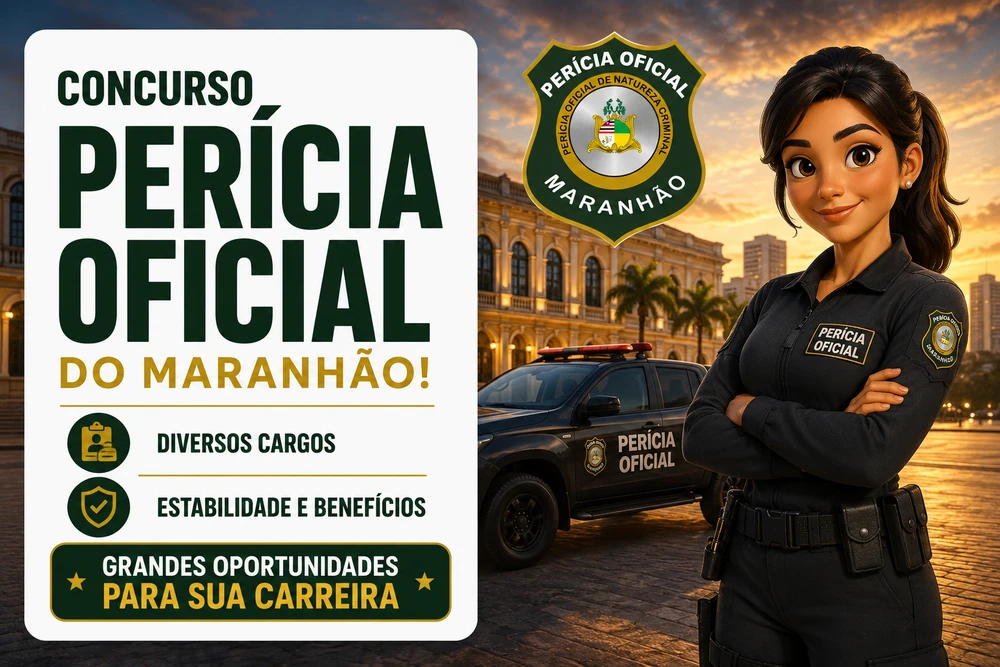 Concurso Perícia Oficial MA 2026: edital publicado com 76 vagas e salários de até R$ 14,6 mil