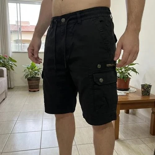 [Leve 4. Pague Só 2!] Bermuda Tática Havoc Masculina em Algodão e Poliéster de Alta Resistência com Bolsos Cargo Multifuncionais
